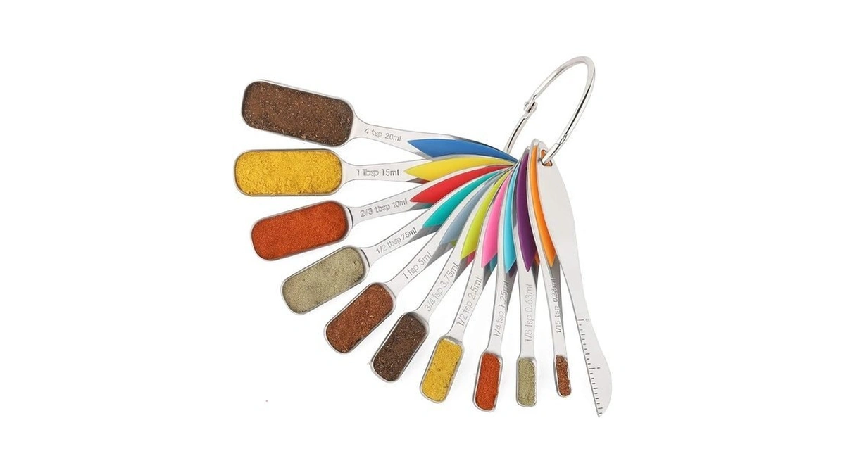 Yellrin Stainless Steel Measuring Spoons Set Of 11 - Dry