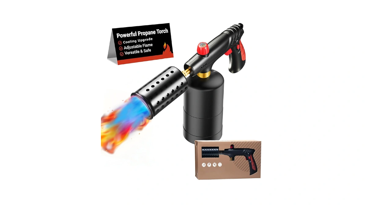 Annatuoli Propane Torch, Cooking Blow Torch Gun With Safety Lock,