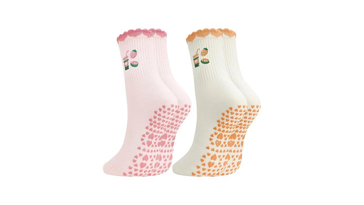 Scenicamp Pilates Grip Socks For Women - 2 Pairs Afternoon