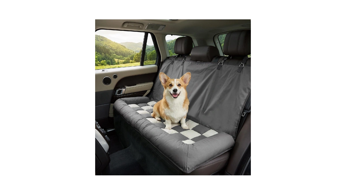 Soulbond Dog Bed For Car Back Seat, Soft Backseat Dog