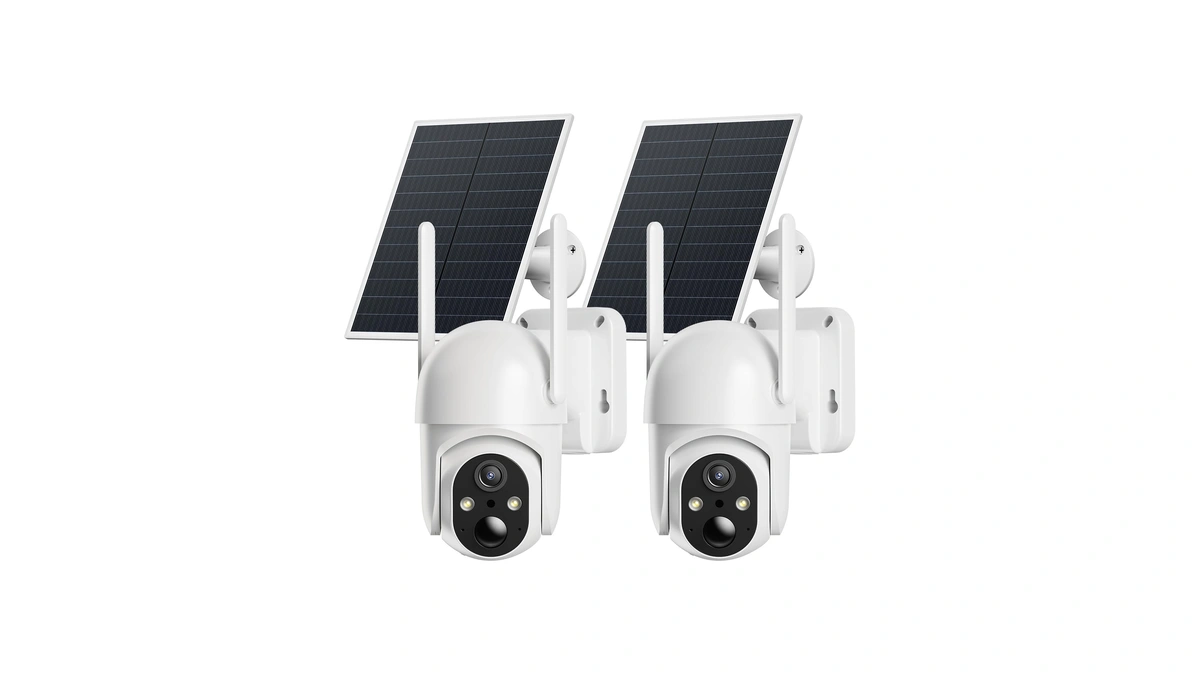 Elysoo 2 Pack 4g Lte Cellular Security Cameras, Solar Powered