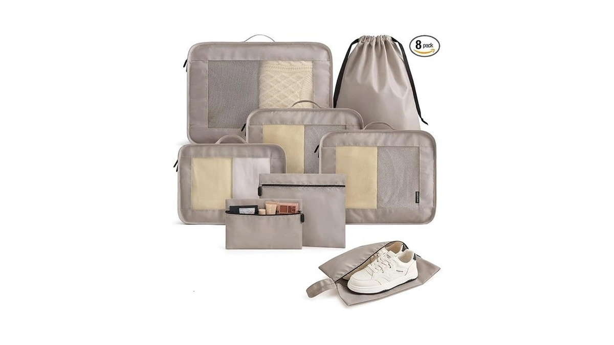 Light Flight 8 Set Packing Cubes For Travel, Durable Travel