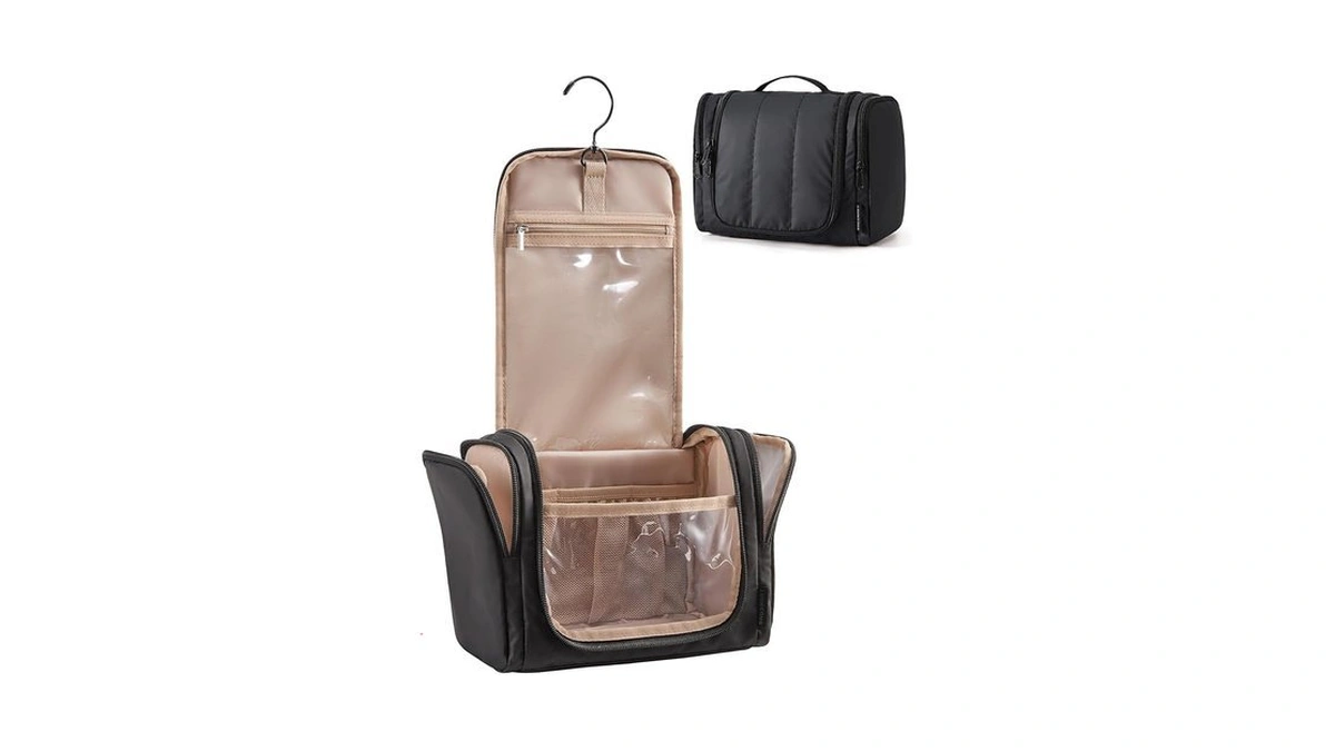 Bagsmart Travel Toiletry Bag For Women, Puffy Hanging Toiletry Bag