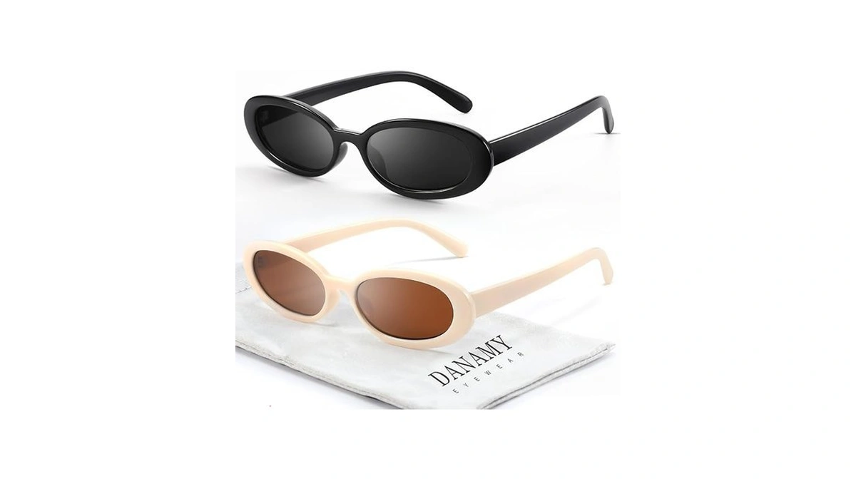 Danamy Sunglasses Womens Retro Oval Sunglasses For Women Men Fashion