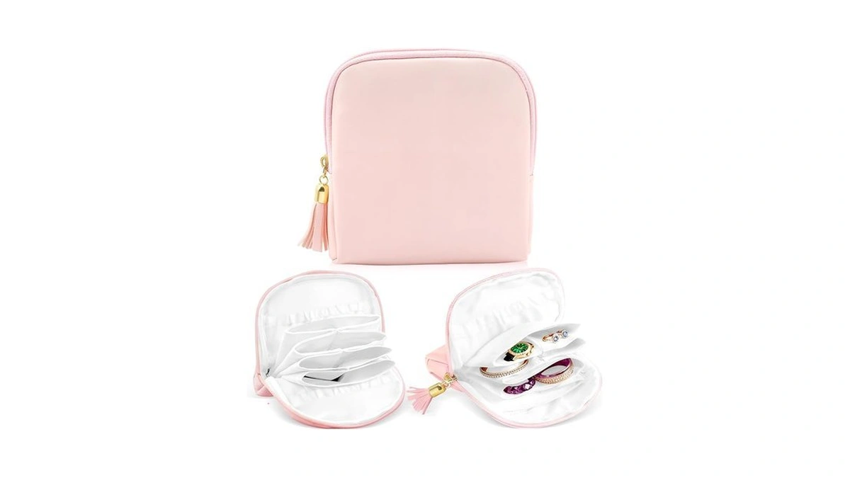 Urskytous Small Travel Jewelry Case Traveling Jewelry Organizer Portable Jewelry