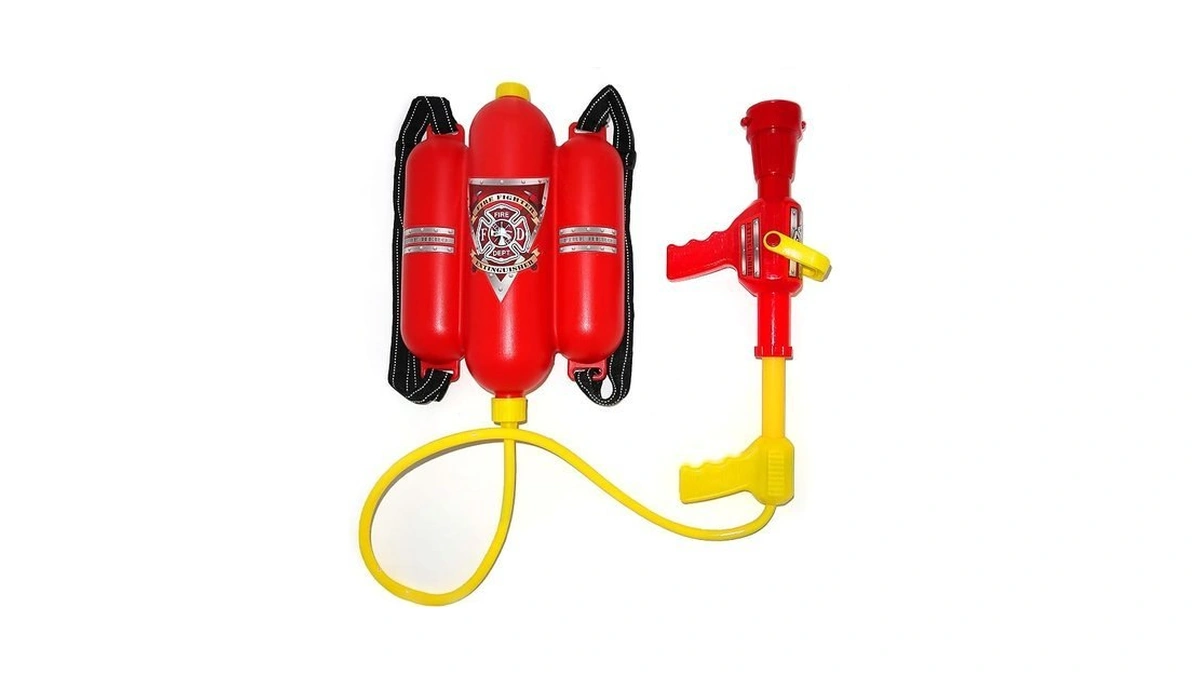 4e's Novelty Firefighter Backpack Water Gun Blaster For Kids- Tank