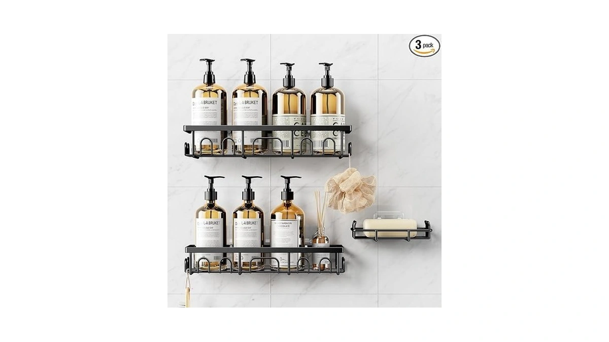 Shower Caddy, 3 Pack Shower Shelves For Inside Bathroom, Rustproof