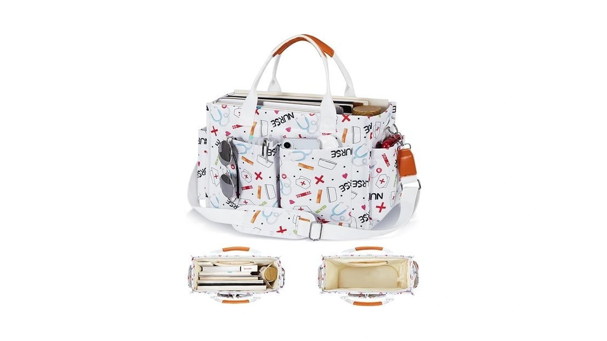 Janhavi Tote Bag For Nurse Doctor Women With Zipper Closure