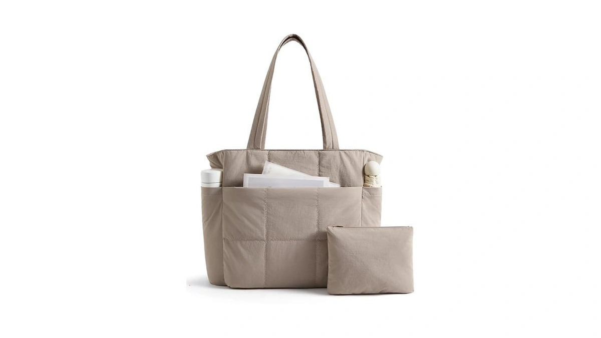 Light Flight Tote Bag For Women, 2-piece Puffy Tote Bag