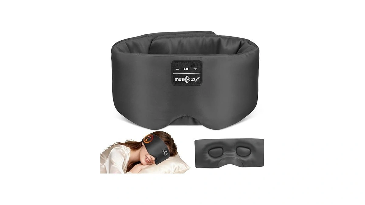 Musicozy 3d Silk Bluetooth Sleep Mask Headphones, Mulberry Silk Eye