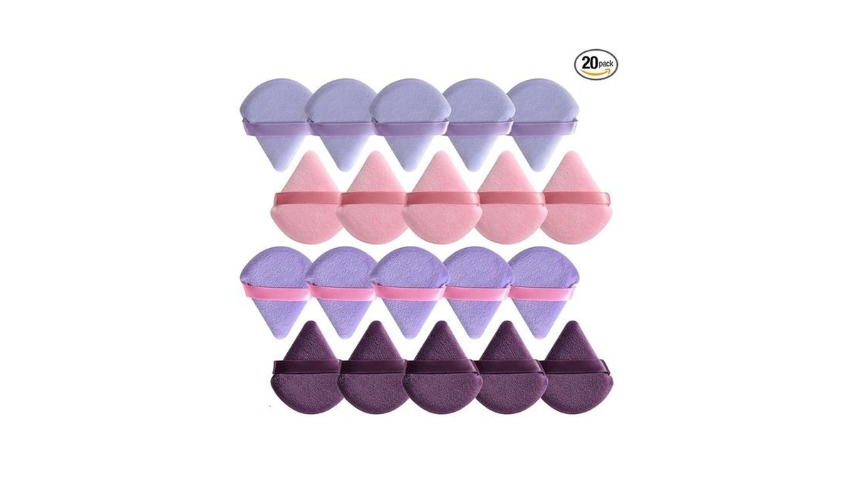 Bs-mall Triangle Puffs, Makeup Sponge Set 20 Pieces, Cosmetic Applicators