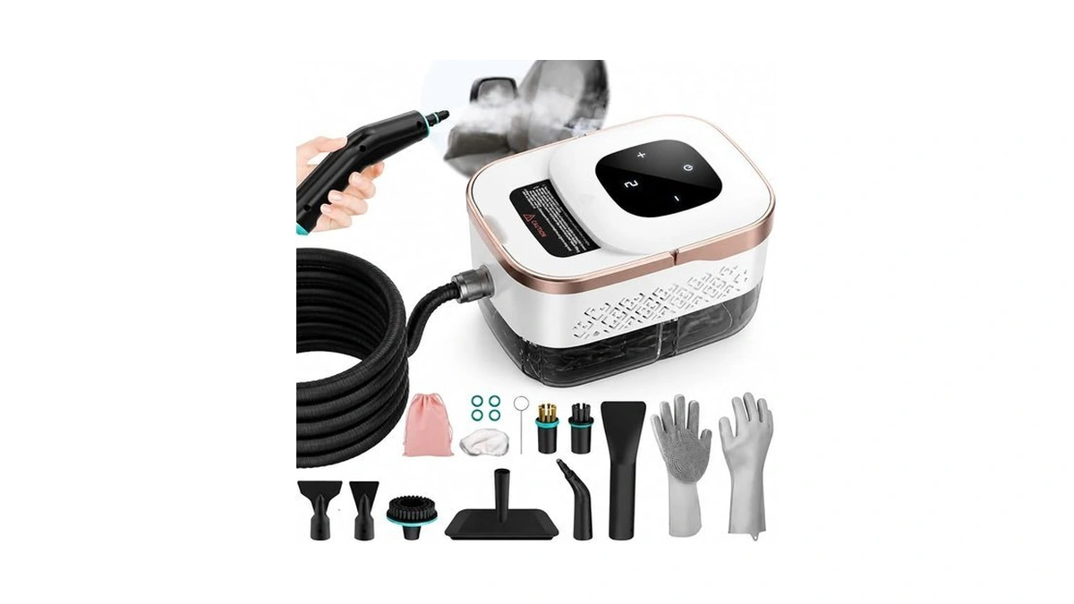 Steam Cleaner, 6 Steam Levels, 42oz Tank & 11 Pieces