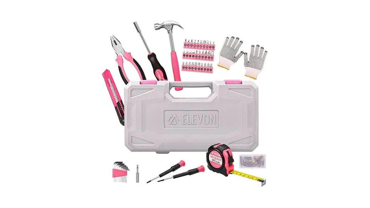 Elevon 131-piece Pink Tool Set, Self-use Tool Set With Storage