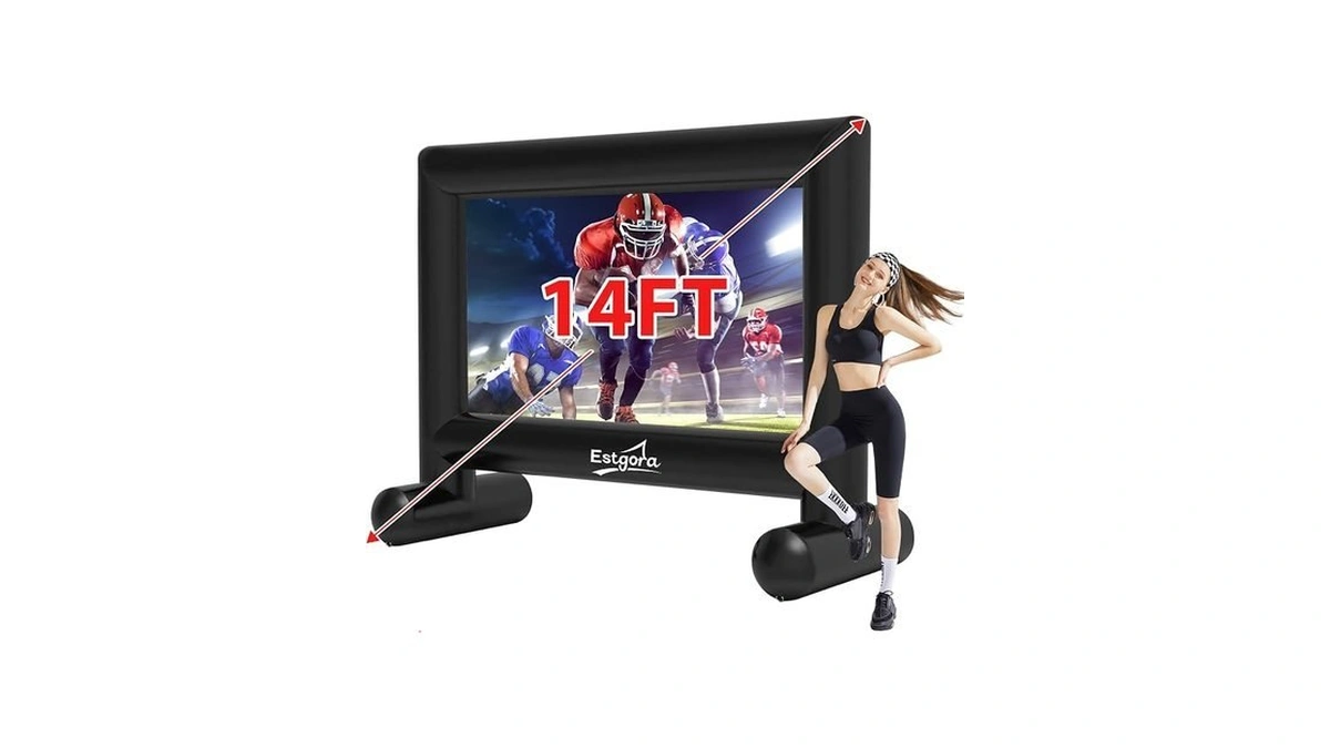 Estgora 14ft Inflatable Movie Screen Outdoor, Blow Up Projector Screen,