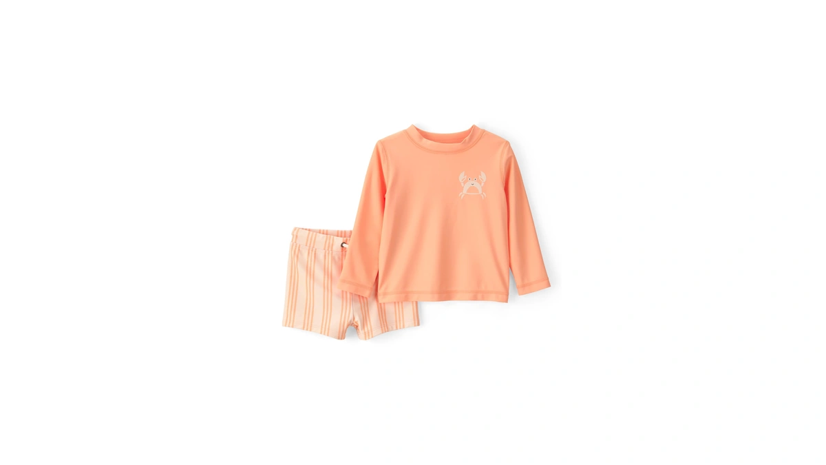 Carter's Boy 2-piece Rashguard Trunk Set, Orange, 3m