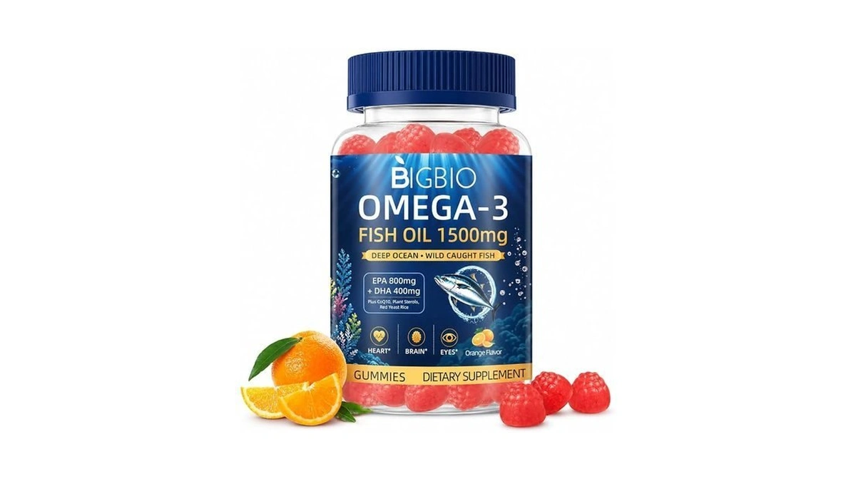 Omega-3 Fish Oil Gummies 1500mg For Adults, Triple Strength Epa