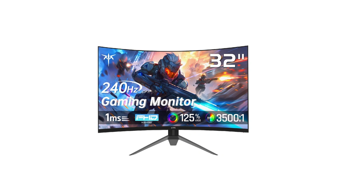 Ktc 32 Inch 240hz Curved Gaming Monitor, Fhd 1080p 1500r