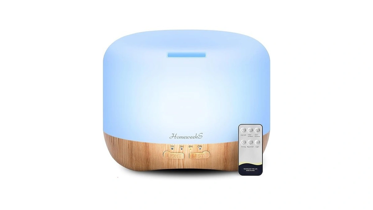 Homeweeks 300ml Essential Oil Diffuser, Quiet Aromatherapy Mist Diffusers For