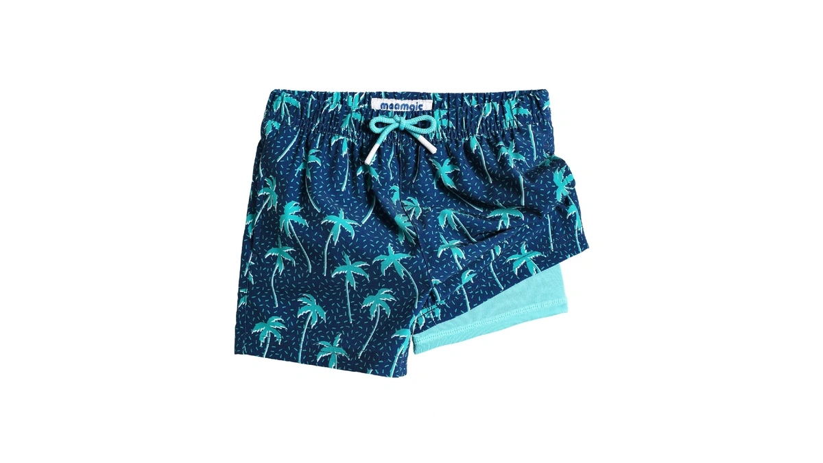 Maamgic Boys Swim Trunks With Compression Liner Toddler Stretch Swim