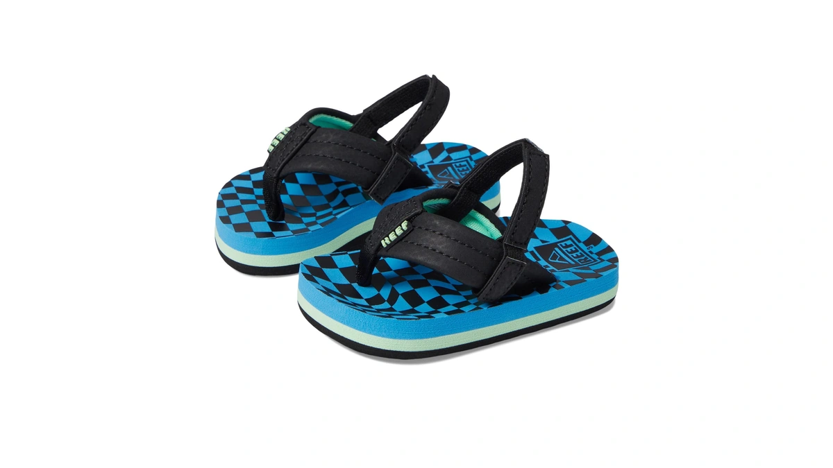 Reef Kids Boys Sandals, Little Ahi, Swell Checkers, 5