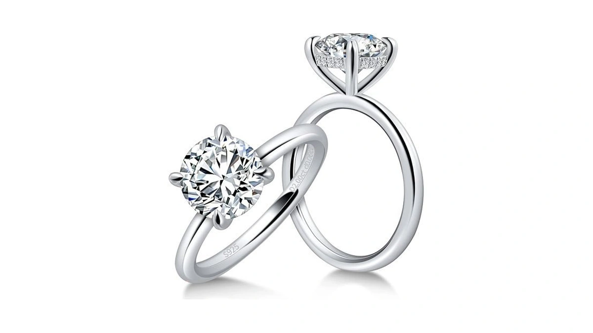 Ladylike 2 Carat Moissanite Rings For Women 925 Sterling Silver