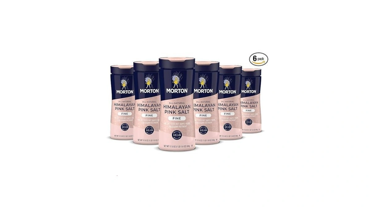 Morton All-natural Himalayan Pink Salt, Fine, (17.6 Oz), 6-pack, Perfect