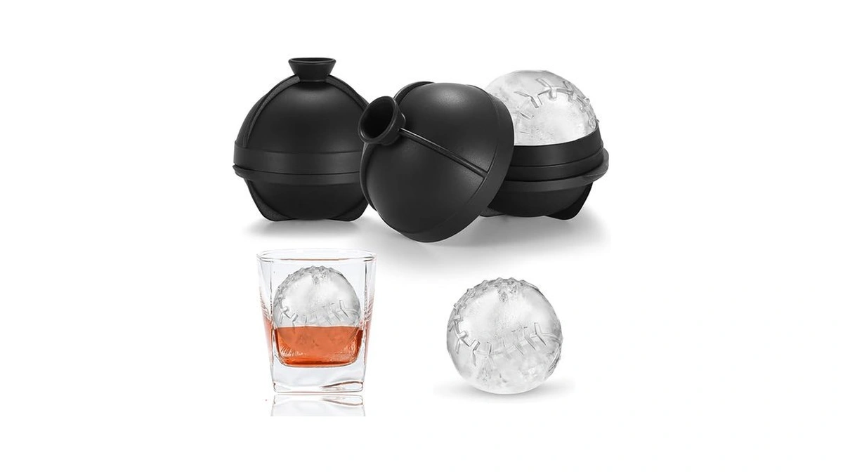 Nax Caki 3d Baseball Ice Cube Molds, Novelty Baseball Gifts