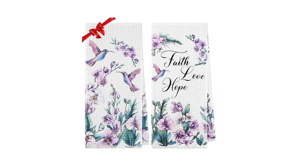 Hordely Hummingbird Gifts For Women Spring Kitchen Towels, Hummingbird Kitchen