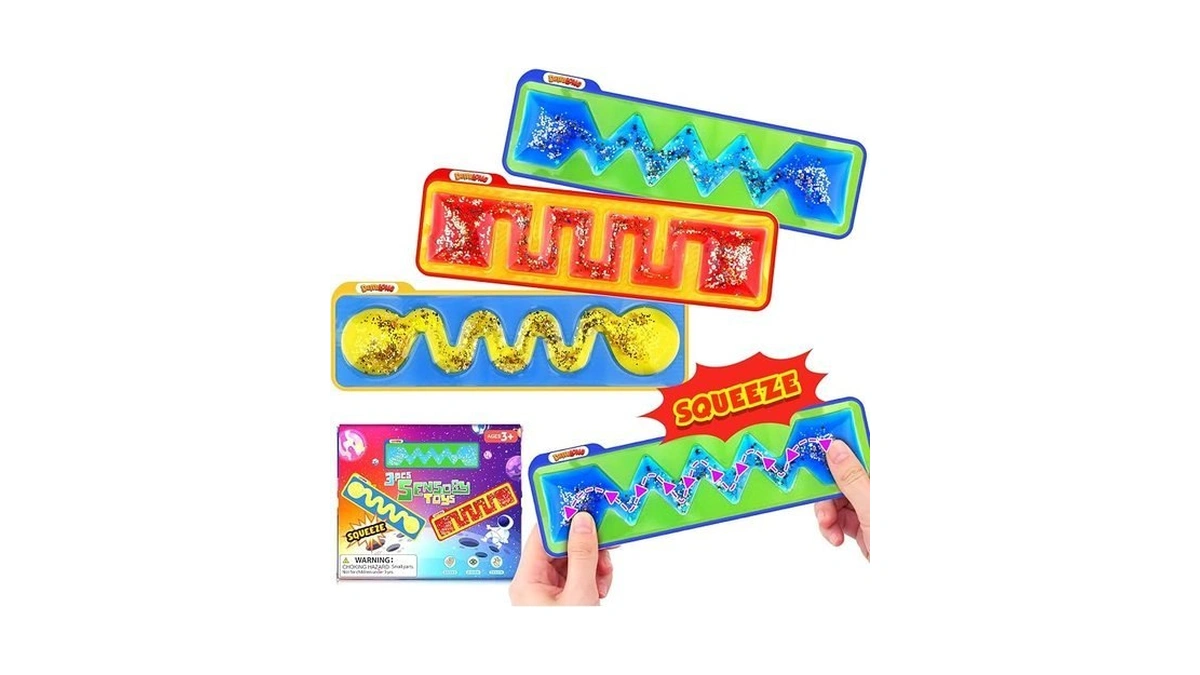 Squishy Sensory Toys For Kids - 3 Pack Fidget Toy