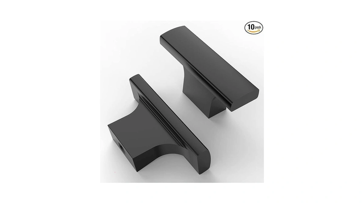 Amerdeco 10 Pack Matte Black Cabinet Knobs 2 Inch (50mm)