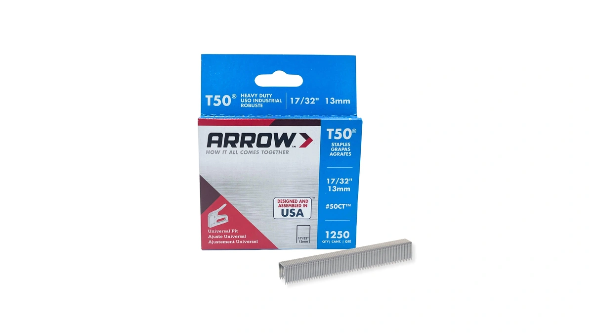 Arrow 50ct T50 Heavy Duty Staples For Staple Guns, Use