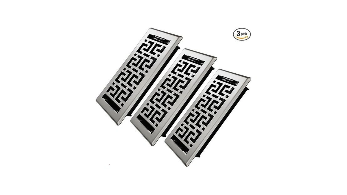 Floor Register 4x10, 3 Pack Heavy Duty Walkable Steel Floor