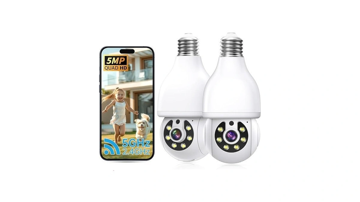 2k Light Bulb Security Camera 5g&2.4g Wifi Security Cameras Wireless
