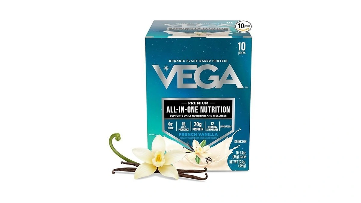 Vega All-in-one Nutrition Organic Vegan Protein Powder – French Vanilla,