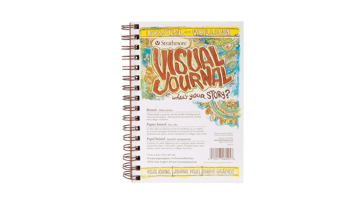 Strathmore 300 Series Visual Bristol Journal, 5.5"x8" Vellum, Wire Bound,