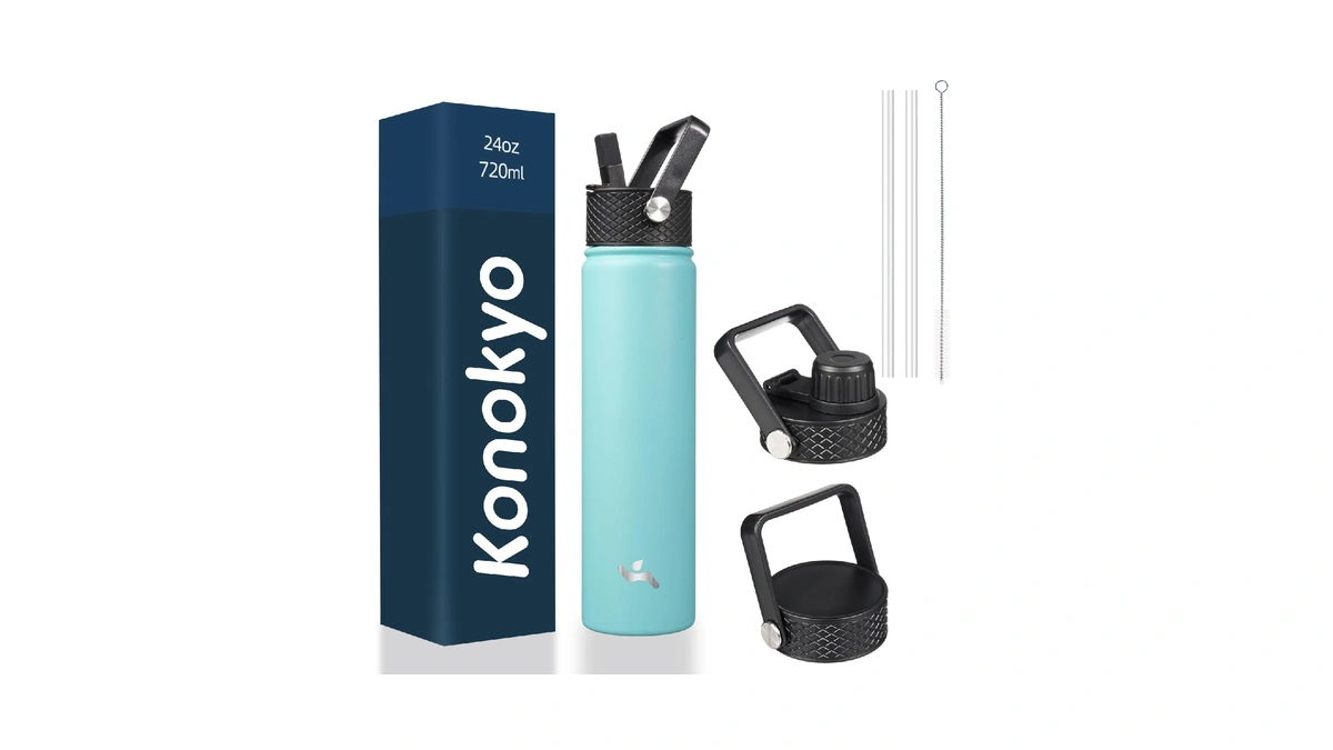 Konokyo Insulated Water Bottle 24oz Stainless Steel Sport Bottles With