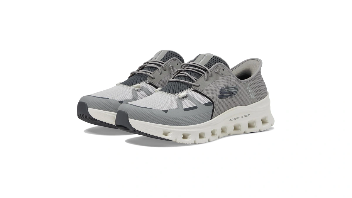 Skechers Men's Slip-resistant Glide-step Pro Slip-ins Work Sneakers, Gray/charcoal, 7.5