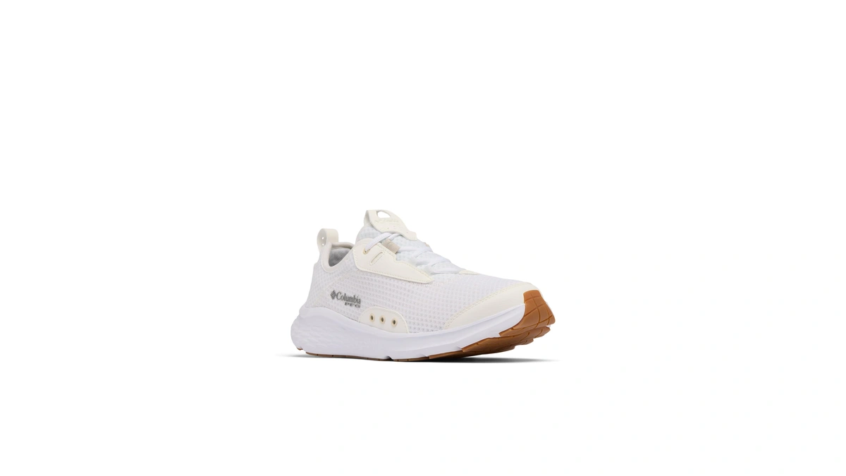 Columbia Mens Pfg Castback Non Slip Boat Shoe, White/stone, 10
