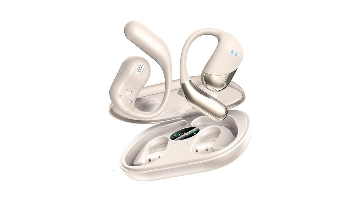 Paekole Ultra Open Ear Headphones, Over Ear Bone Conduction Earbuds