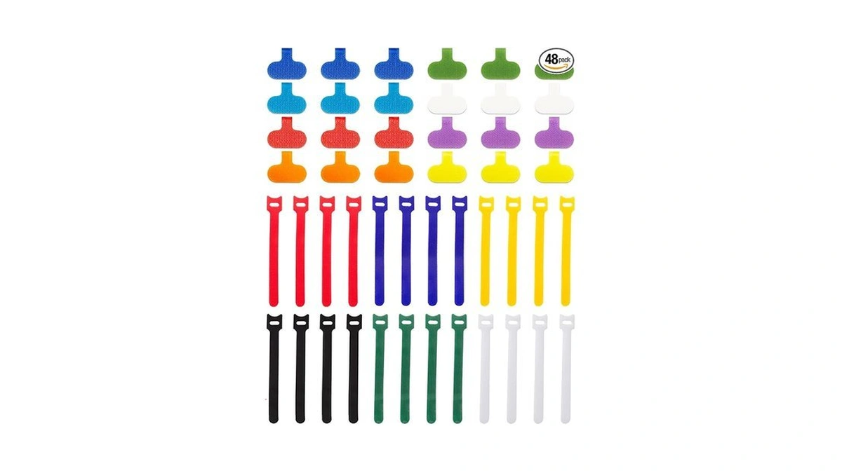 Cable Management Sets, 24 Pcs Multicolor Cable Labels And 24