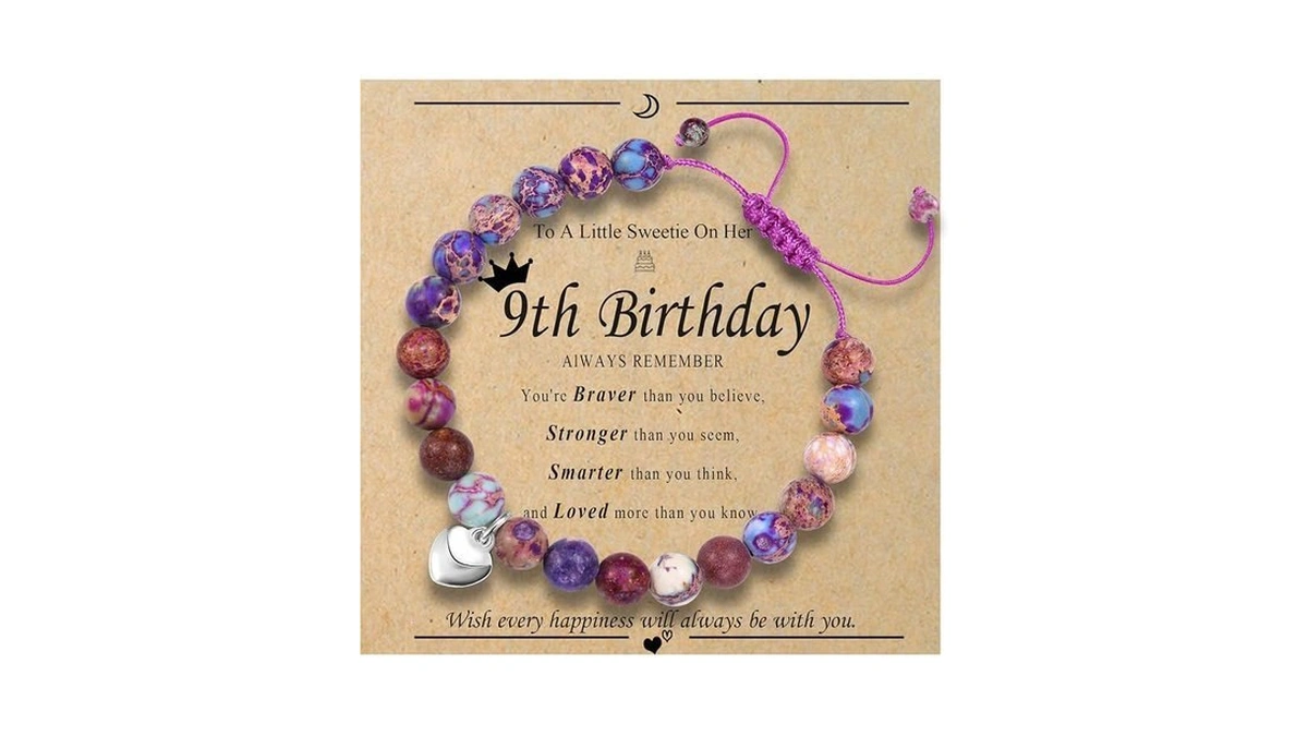 Oavook 9 Year Old Girl Birthday Gifts 9th Charm Bracelet