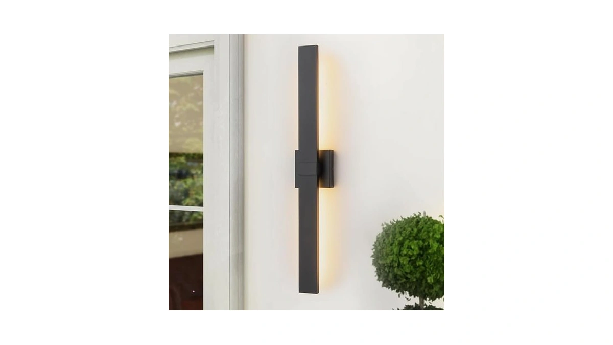 Zicbol Black Modern Led Outdoor Wall Sconce 31.5" Long Outdoor