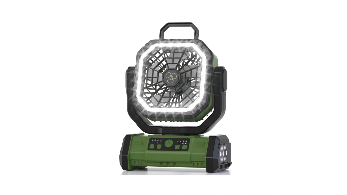 Honesorn Portable Rechargeable Fan 20000mah, Camping Fan With Led Light