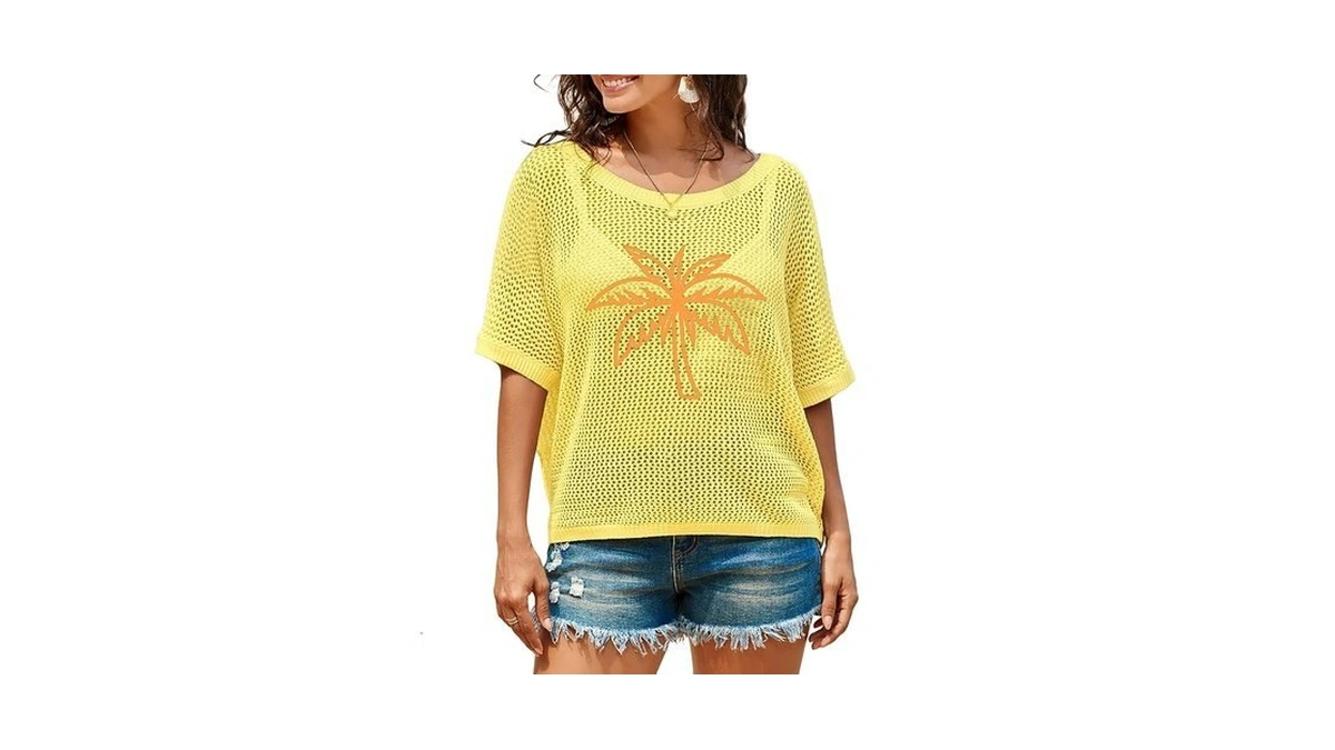 Dokotoo 2026 Floral Summer Graphic Tees For Women Hollow Out
