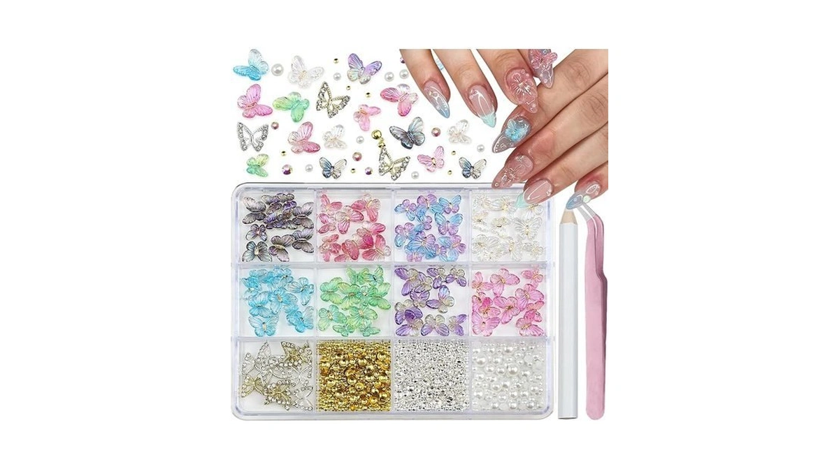 Semata Spring Summer Butterfly Nail Art Charms Cute 3d Butterfly