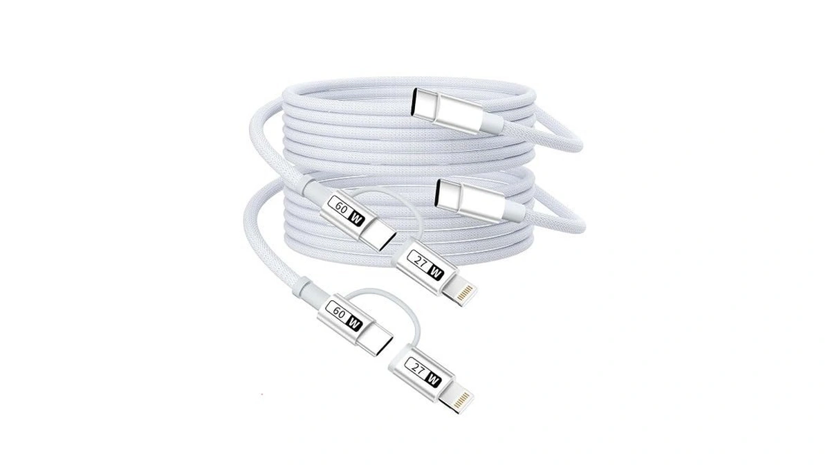 Usb C And Light-ning Cable 2 In 1 60w Fast(2pack