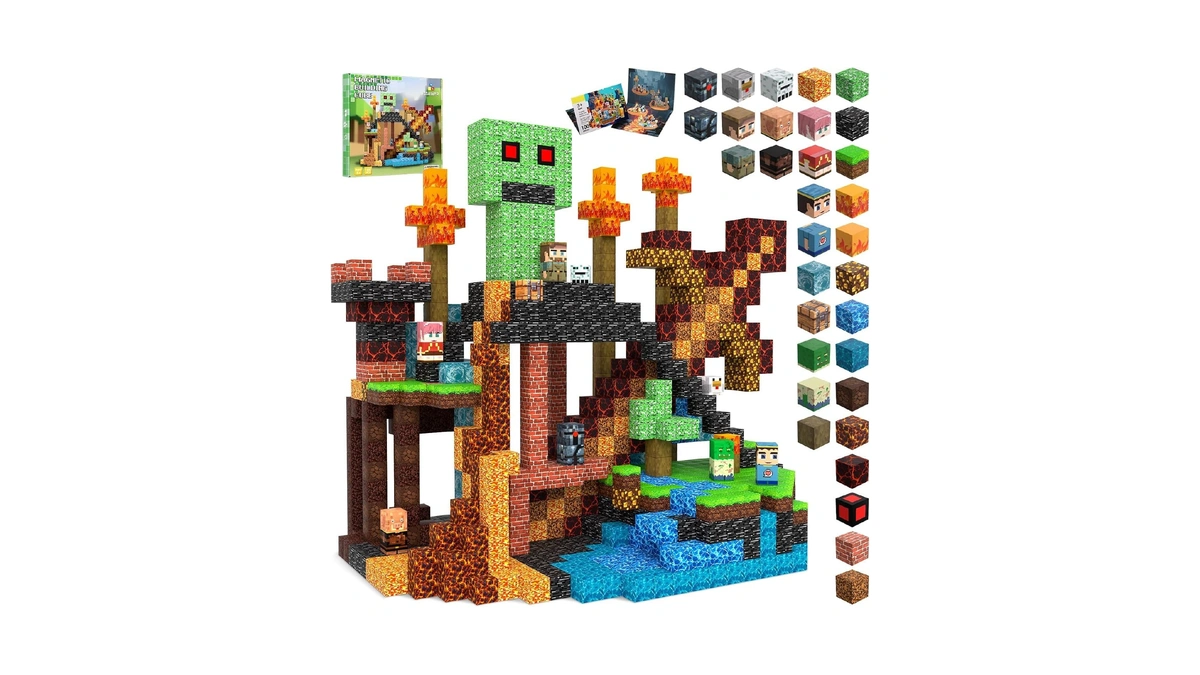 Ssawer Magnetic Blocks Toys For Kids, 100 Pcs Building Blocks
