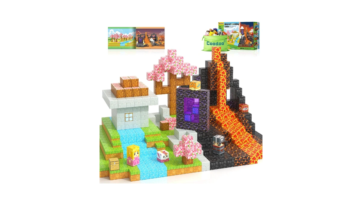 Magnetic Blocks - Build Mine Magnet World Magic Portal Set,