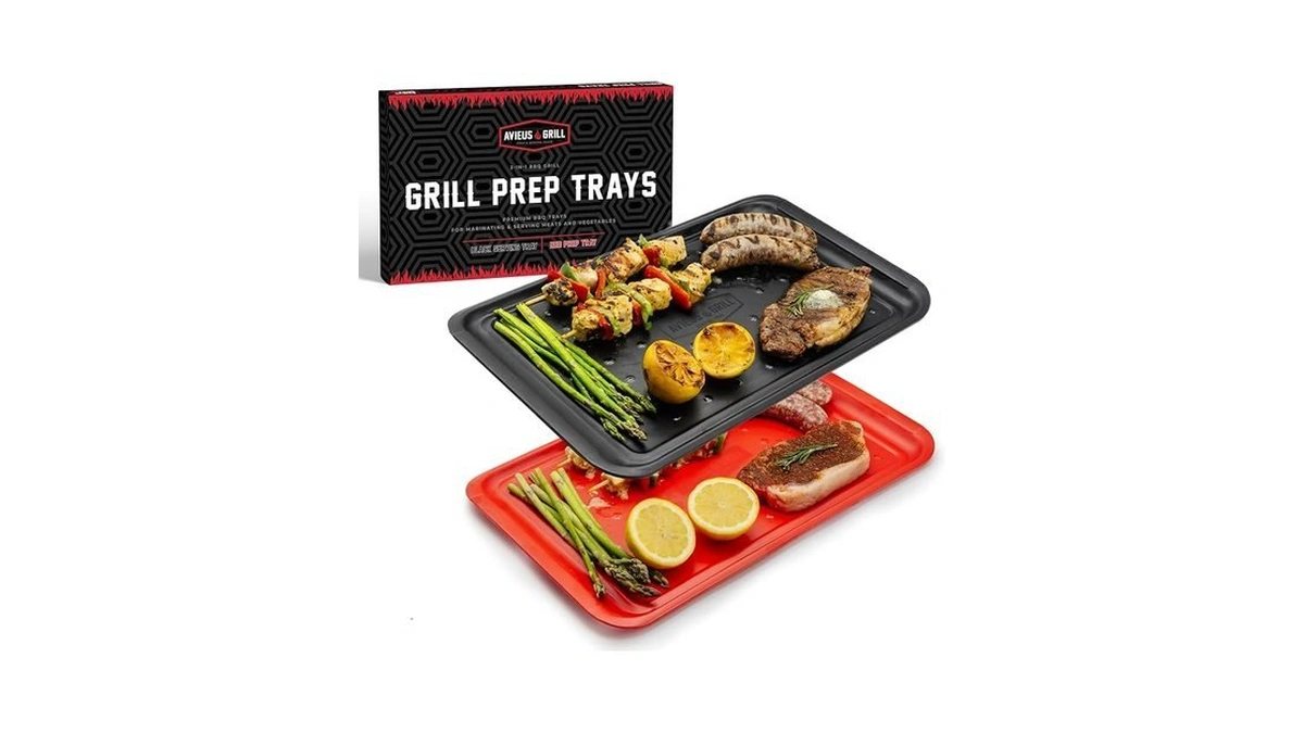 Avieus Grill Prep And Serve Trays | Set Of 2