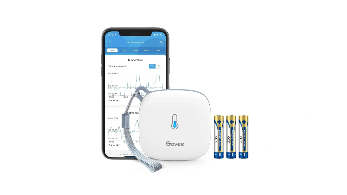 Govee Smart Thermometer Hygrometer, Wifi Humidity Temperature Sensor With App